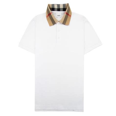 burberry polo shirt preço|Check Collar Cotton Polo Shirt in White .